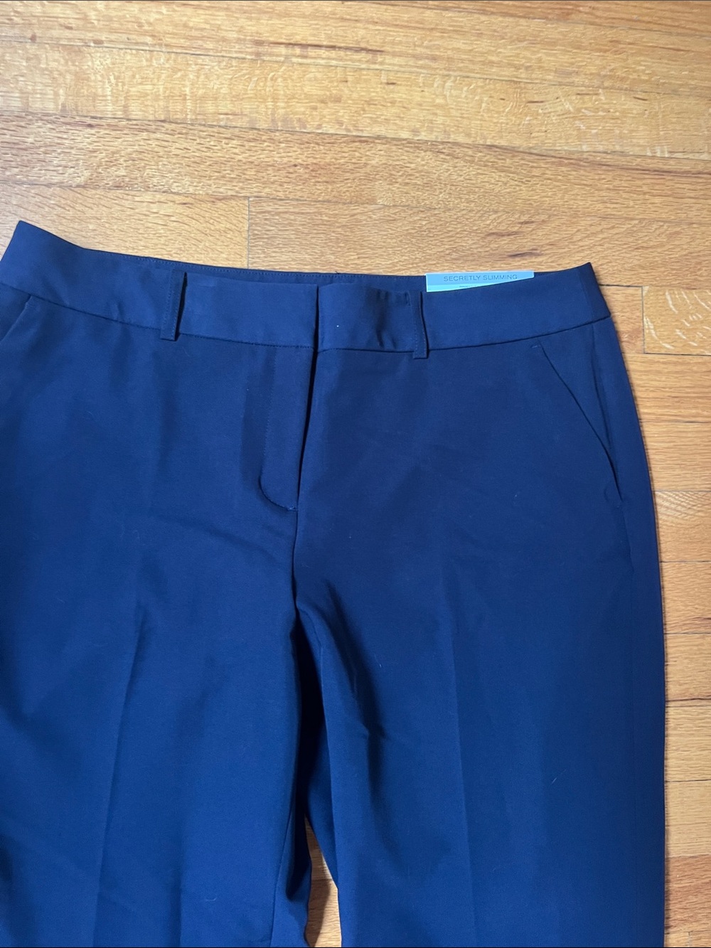 Wide Leg Women's Dress Pants in Navy - Picture 2 of 6